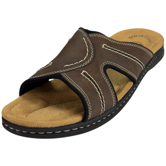Dockers Sunland Casual Comfort Shoes Slide Sandal Dark Brown Mens 13M - Picture 1 of 15